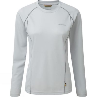 Playeras Craghoppers Vitalise Manga Largad Base Mujer - Gris - Chile MTW247095